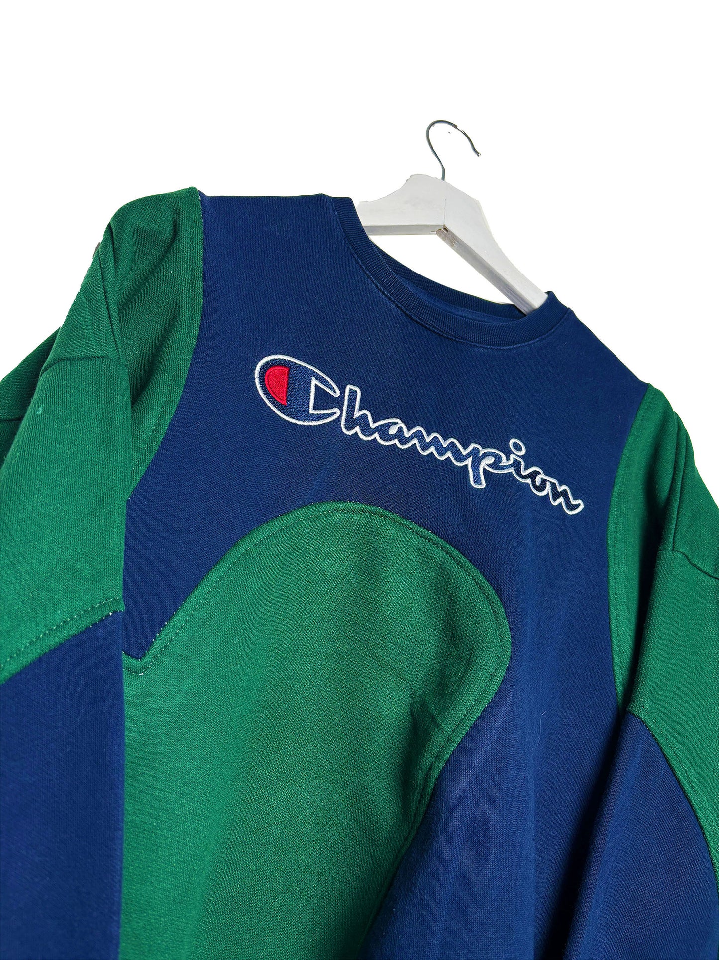 Champion - Reworked Sweater - Green/Navy (L)