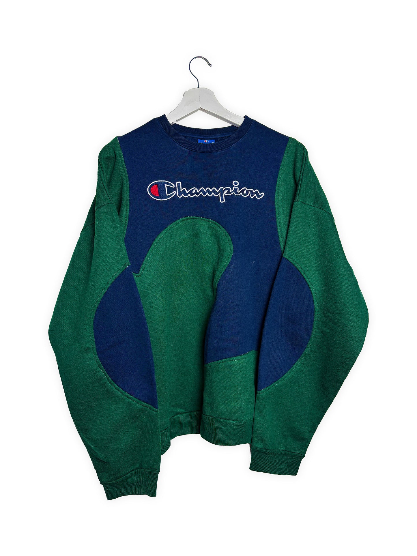 Champion - Reworked Sweater - Green/Navy (L)