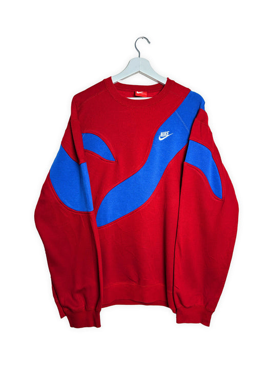 Nike - Reworked Sweater - Red/Blue (L)