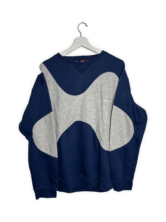 Wrangler - Reworked Sweater - Navy/Grey (L)